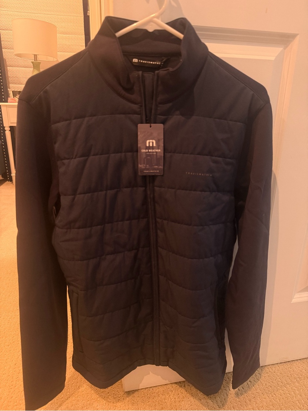 Travis Mathew  Navy Blue Quilted Puffer Jacket SIZE small BRAND NEW